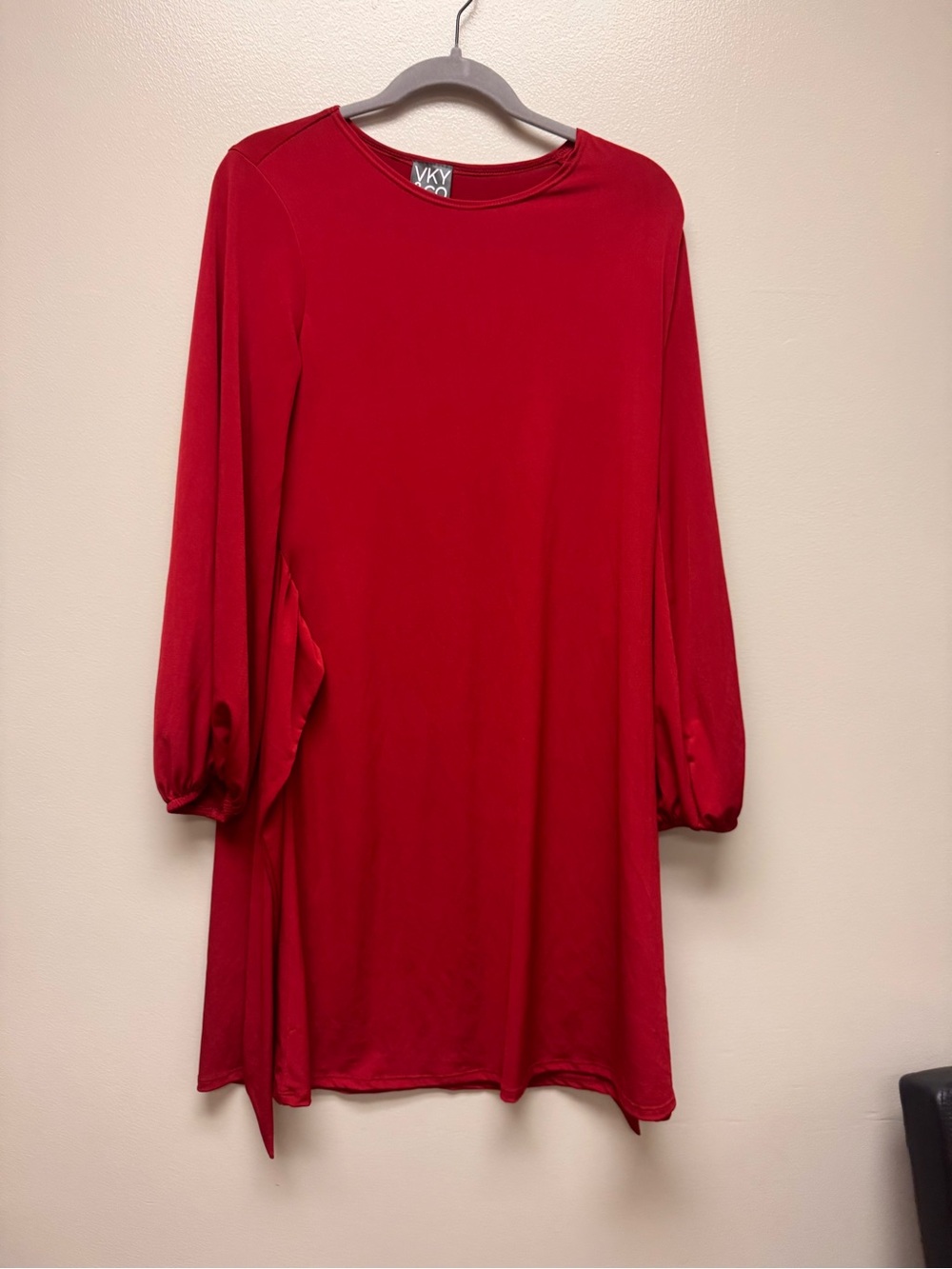 Vky By Vicky Red Long Sleeve Shift Dress